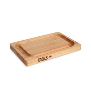 John Boos Chop-N-Slice Series Cutting Board with Groove (12" x 8" x 1") | Northern Hard Rock Maple