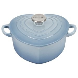 Le Creuset 2 Qt. Heart Cocotte with Stainless Steel Knob (Coastal Blue) 