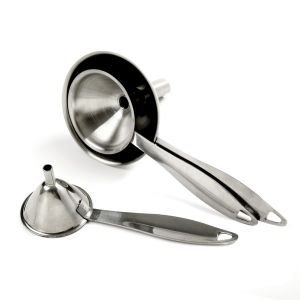 Norpro's (2175) Stainless Steel Funnels with Handles in a Set of 3
