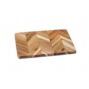 image shows Lipper International Acacia Herringbone Cutting Board | Small against a blank, white background