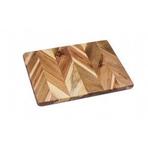 image shows Lipper International Acacia Herringbone Cutting Board | Medium against a blank, white background