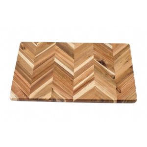 image shows Lipper International Acacia Herringbone Cutting Board | Large against a blank, white background