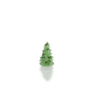 Mosser Glass Holiday Collection 2.75" Tree Figurine (Jadeite with Holly)