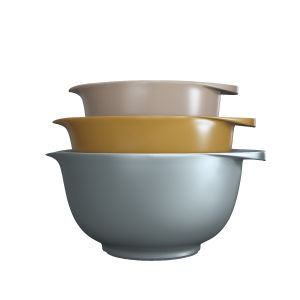 image shows Rosti Victoria 3-Piece Mixing Bowls | Tropical  against a blank, white background