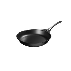 image shows Solidteknics AUS-ION Lightning 8" Long Handle Skillet against a blank, white background