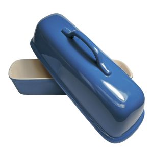 Superstone Blue Covered Bread Baker with Italian Loaf
