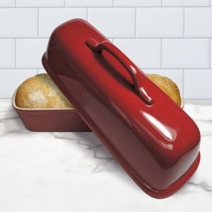 Superstone Covered Bread Baker (Red Glaze)
