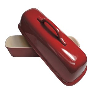 Superstone Covered Bread Baker (Red Glaze)