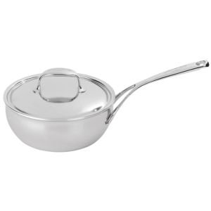 Stainless Steel 10-Qt Master Cook Sauce Pan With Cover (5 mm aluminum core,  NSF) - LionsDeal