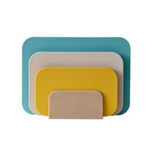 image shows Rosti 4-Piece Choptima Cutting Board Set | Ocean  against a blank, white background