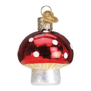 image shows Old World Christmas Ornament | Lucky Mushroom against a blank, white background