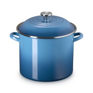 image shows Le Creuset Stockpot with Metal Finishes | Marseille against a blank, white background