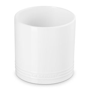 image shows Le Creuset 2.7 Qt. Signature Utensil Crock | White  against a blank, white background