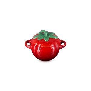 Le Creuset Fruit Mini Cocottes - Strawberry : Cerise w/ Green Leaves