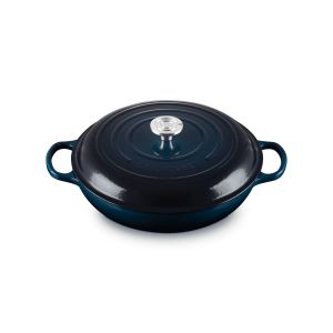 Le Creuset 5 Qt. Signature Enameled Cast Iron Braiser with Crucible Stainless Steel Knob Nuit 09182026