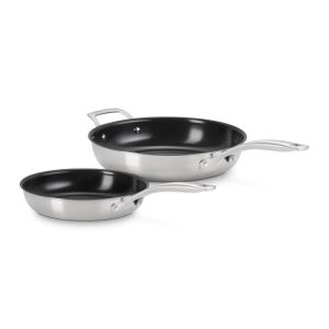 Le Creuset Essential Stainless Steel Nonstick 2-Piece Fry Pan Set | 9.5" & 11"