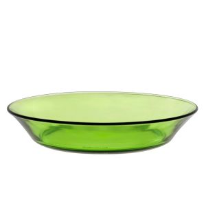Duralex Lys Green Soup Plate Against a Plain White Background