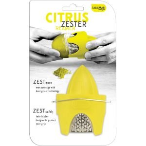 2-in-1 Compact Citrus Zester and Reamer by Talisman Designs