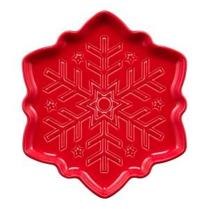 Fiesta® 8" Snowflake Shaped Plate | Scarlet
