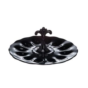 Mosser Glass Anna Egg Plate | Black
