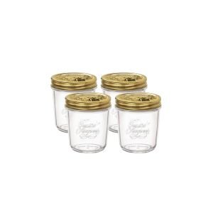 Bormioli Rocco 10.75 oz Quattro Stagioni Wide Mouth Jar | Set of 4
