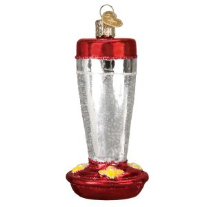 image shows Old World Christmas Ornament | Humming Feeder against a blank, white background