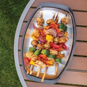 Nordic Ware Stainless Steel Grill n Serve Platter  