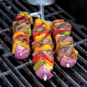 Fill up to three skewers at once with the Nordic Ware Stainless Steel Cactus Kabob