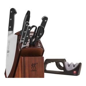 ZWILLING Pro 8-Piece Knife Block Set w/ Bonus Sharpener                     