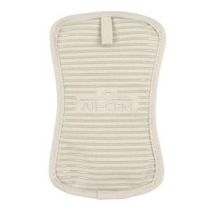 image shows All-Clad Silicone Pot Holder | Almond against a blank, white background