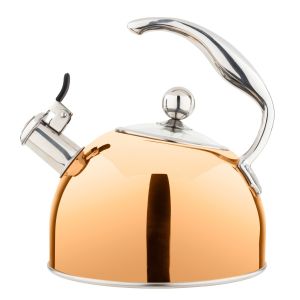 Viking 2.6 Quart Stainless Steel Whistling Kettle | Rose Gold