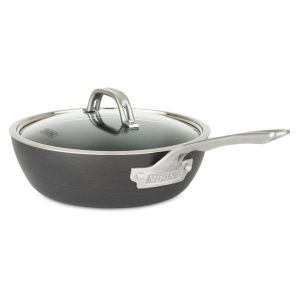 Viking Hard Anodized Nonstick Saucier Pan with Glass Lid | 3 Quart 