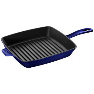 Staub 12" Square Grill Pan | Dark Blue