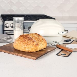 Nordic Ware Deluxe Simply Sourdough Complete Bread Making Kit with Fresh Loaf of Sourdough
