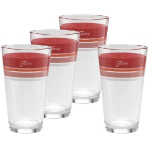  image shows Fiesta® 16oz Cooler Glasses (Set of 4) | Edgeline Sunset Horizon against a blank, white background