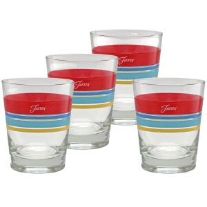 Fiesta® 15oz Tapered Double Old Fashion Glasses (Set of 4) | Edgeline Vibrant 