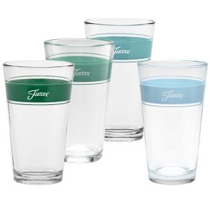 image shows Fiesta® 16oz Cooler Glasses (Set of 4) | Aegean Frame  against a blank, white background