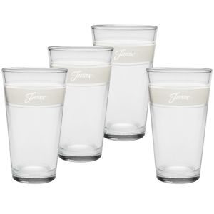 image shows Fiesta® 16oz Cooler Glasses (Set of 4) | Linen Frame against a blank, white background