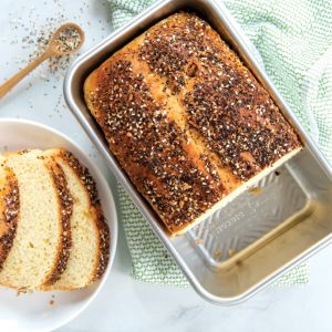 Bread baked in Nordic Ware Large 1.5 lb Prism Loaf Pan