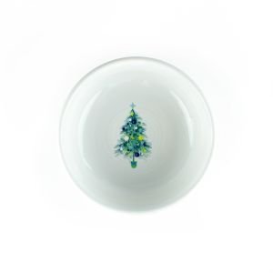 Fiesta® 14.25 oz. Cereal Bowl | Blue Christmas Tree on White