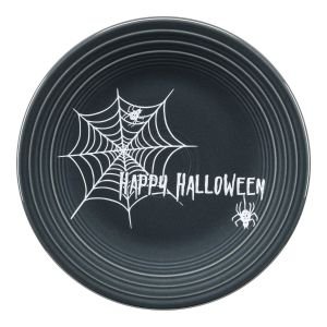 Fiesta® 9" Round Luncheon Plate | Happy Halloween Spider Web