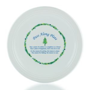 Fiesta® 11.75" Chop Plate | Pass Along - Blue Christmas Tree (White)
