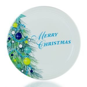 Fiesta® 11.75" Chop Plate | Merry Christmas (Blue)
