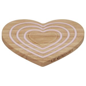 Le Creuset Heart-Shaped Magnetic Wooden Trivet 