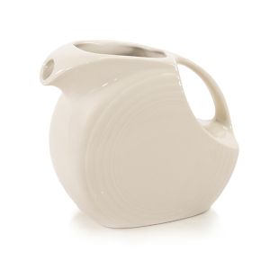Fiesta® 67oz Large Disk Pitcher | Linen against a clean white background

