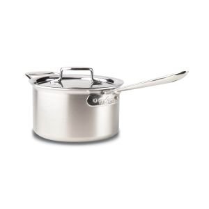 All-Clad d5 1.5 qt Brushed Stainless Steel Saucepan with Lid + Reviews