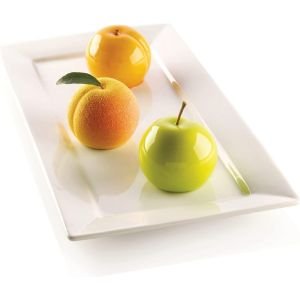 Make peach/apple/apricot-shaped desserts with the Silikomart Ispirazioni Di Frutta Mold