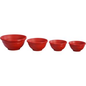 image shows Le Creuset Prep Bowls (Set of 4) | Cerise  against a blank, white background