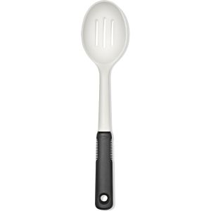 image shows OXO Good Grips Nylon Slotted Spoon | Oat  against a blank, white background