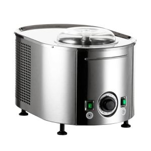 image shows Lello Musso Lussino 1.5Qt. Ice Cream Maker against a blank, white background